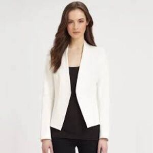 Theory White Open-Front Blazer Size 4